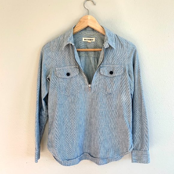 Rivet & Thread Long Sleeve Blouse, Zip Up - Picture 6 of 6